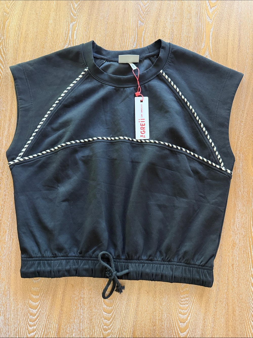 Amber Tee
Black Drawstring Crop Top